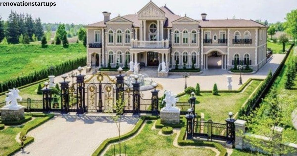 Bridle Path Toronto luxury estate with ornate iron security gates manicured gardens and grand mansion facade