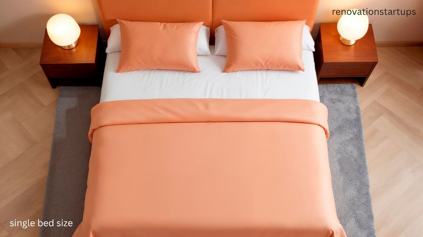 single bed size in best beautiful colors orange