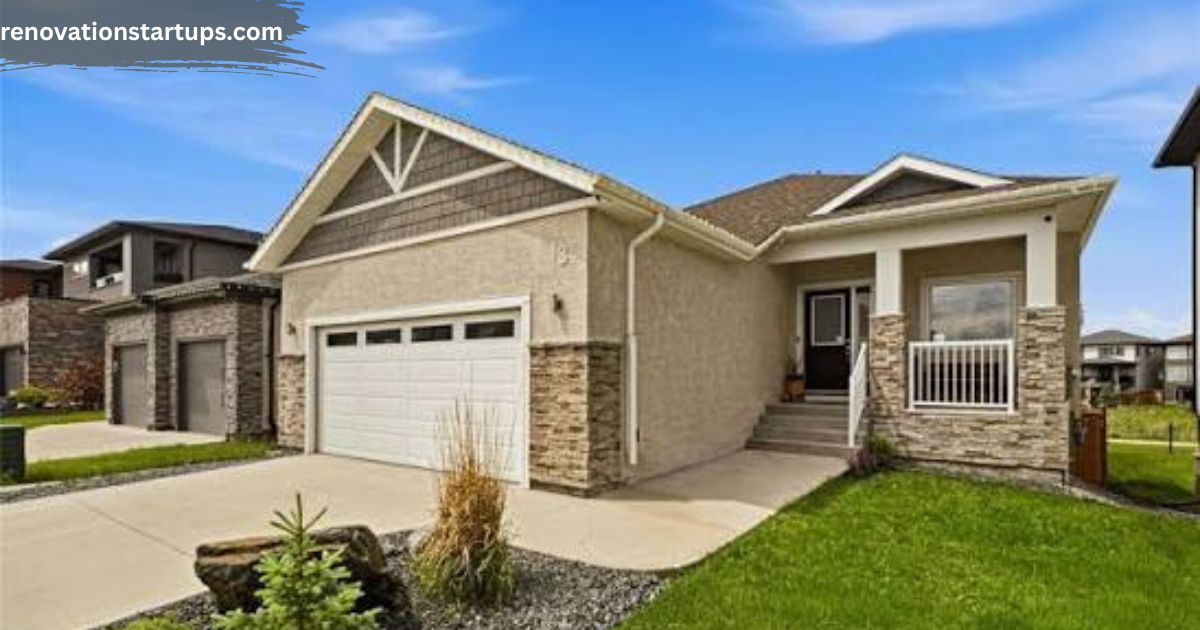 MLS Winnipeg detached bungalow with double garage and landscaped front yard for sale