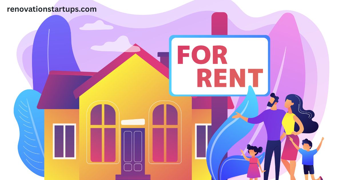 Family beside a house with a 'For Rent' sign house for for rent near me