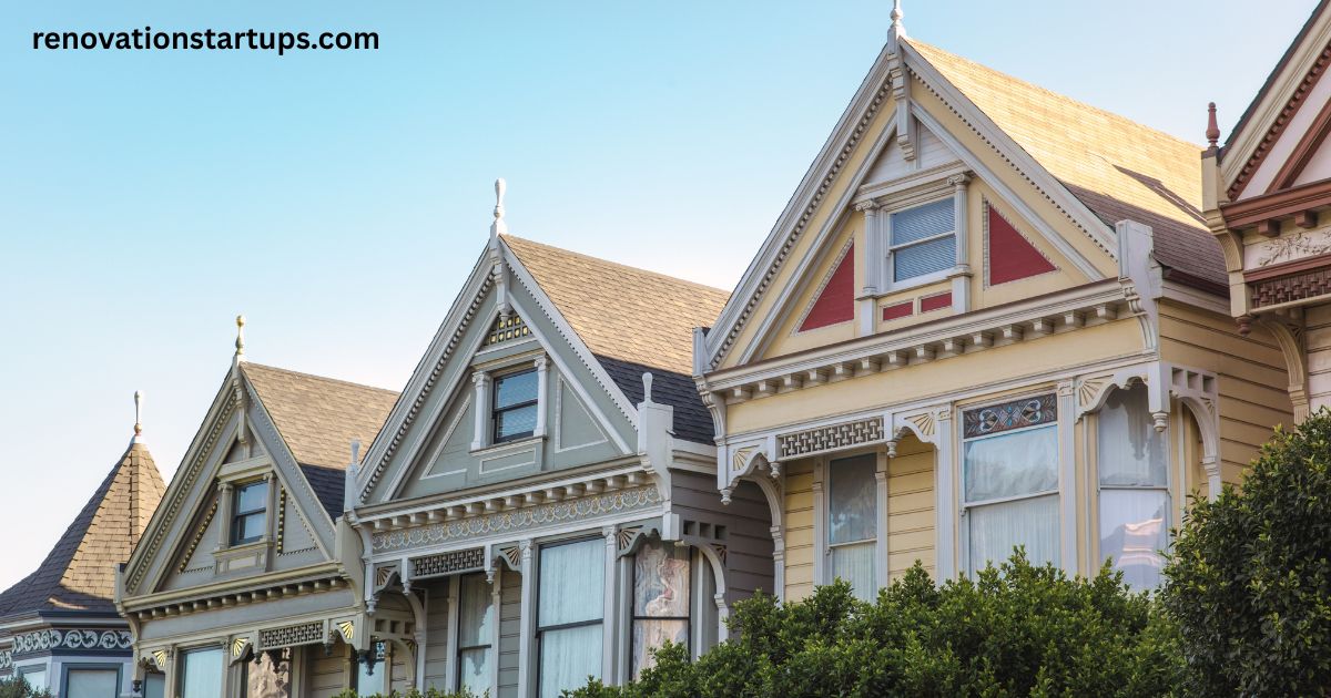 Row of Victorian-style houses with ornate gables, an example of the charming architecture buyers look for in houses for sale Saskatoon listings