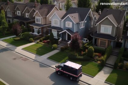 Winnipeg houses for sale row of two-storey homes with manicured lawns on a residential street