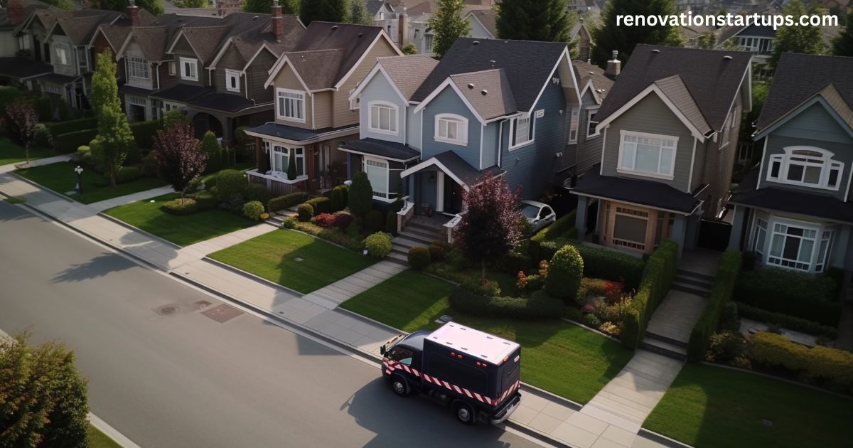 Winnipeg houses for sale row of two-storey homes with manicured lawns on a residential street