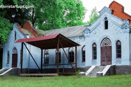 Old brick heritage house with arched windows and covered porch, similar to character homes found among Sudbury houses for sale