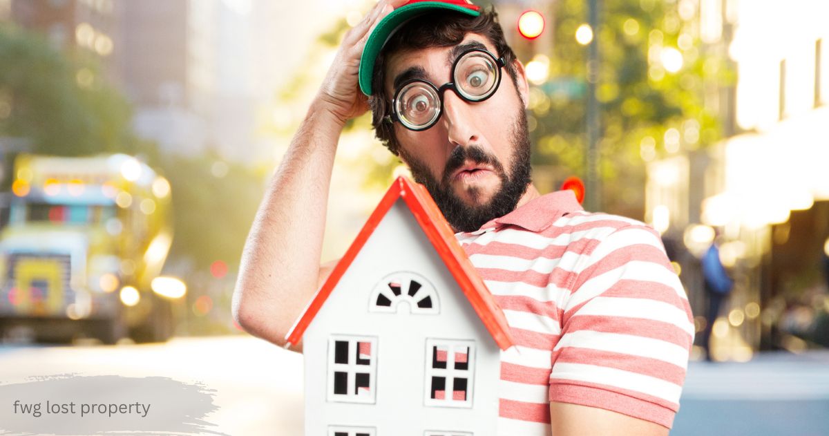 Surprised man holding a small toy house, illustrating confusion over an FGW lost property claim