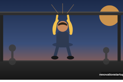 Illustration of a person performing a chin-up on a pull-up bar as part of a chin ups workout plan