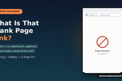 content://cz.mobilesoft.appblock.fileprovider/cache/blank.html blocked-page screen on an Android phone showing the AppBlock blank page redirect