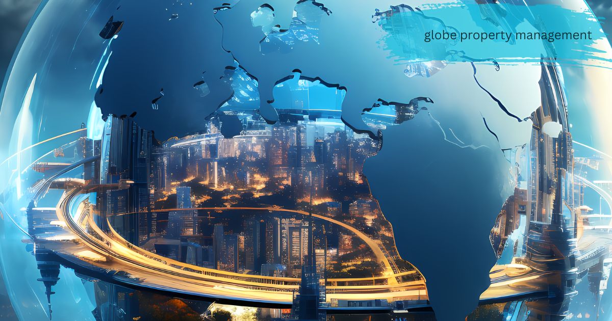 Futuristic glowing city skyline built inside a transparent globe, representing Globe Property Management